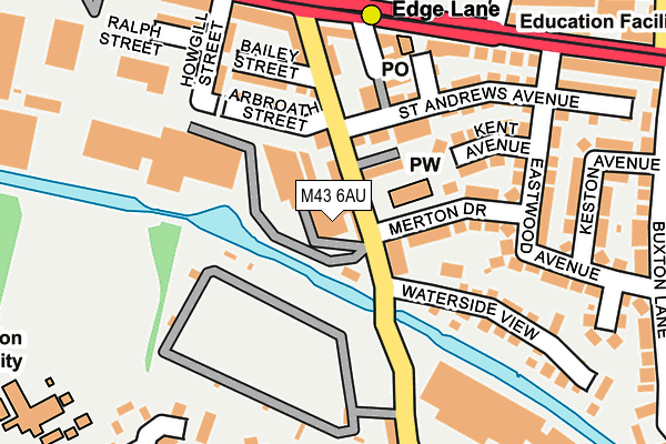 M43 6AU map - OS OpenMap – Local (Ordnance Survey)