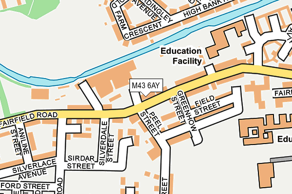 M43 6AY map - OS OpenMap – Local (Ordnance Survey)