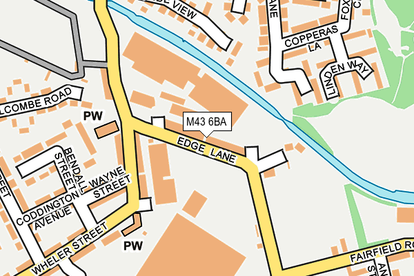 M43 6BA map - OS OpenMap – Local (Ordnance Survey)