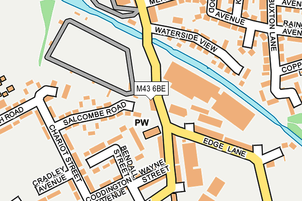 M43 6BE map - OS OpenMap – Local (Ordnance Survey)