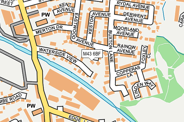 M43 6BF map - OS OpenMap – Local (Ordnance Survey)