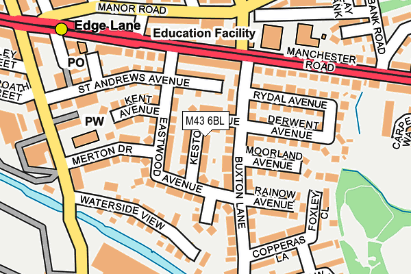 M43 6BL map - OS OpenMap – Local (Ordnance Survey)