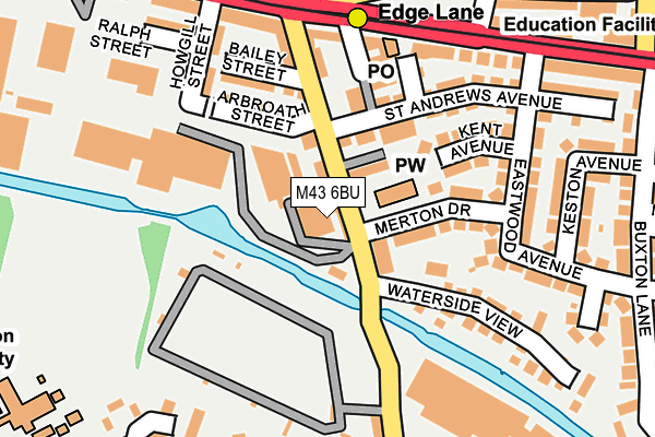 M43 6BU map - OS OpenMap – Local (Ordnance Survey)