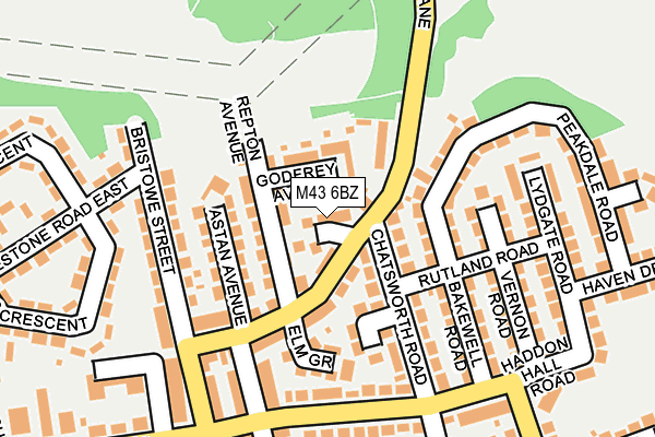 M43 6BZ map - OS OpenMap – Local (Ordnance Survey)