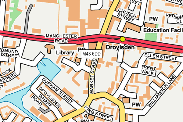 M43 6DD map - OS OpenMap – Local (Ordnance Survey)