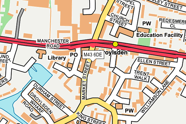 M43 6DE map - OS OpenMap – Local (Ordnance Survey)