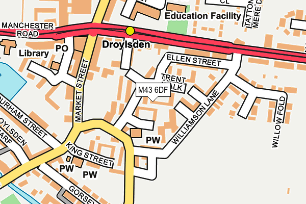 M43 6DF map - OS OpenMap – Local (Ordnance Survey)