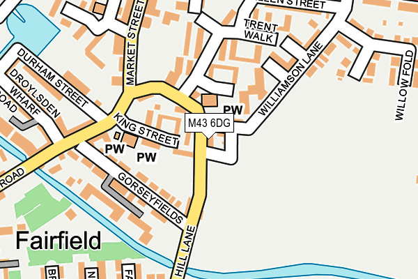 M43 6DG map - OS OpenMap – Local (Ordnance Survey)