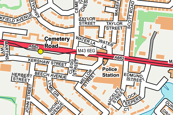 M43 6EG map - OS OpenMap – Local (Ordnance Survey)