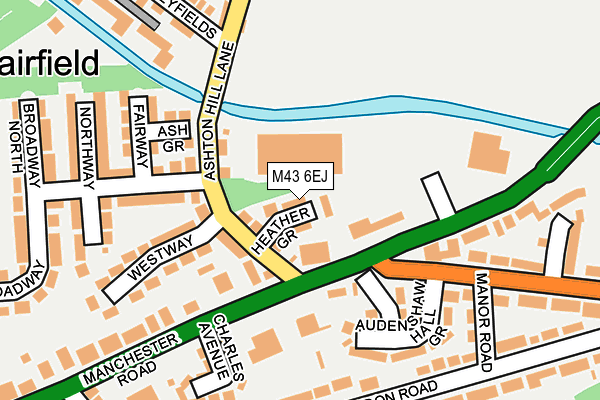 M43 6EJ map - OS OpenMap – Local (Ordnance Survey)