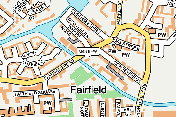 M43 6EW map - OS OpenMap – Local (Ordnance Survey)