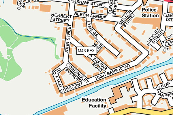 M43 6EX map - OS OpenMap – Local (Ordnance Survey)