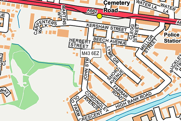 M43 6EZ map - OS OpenMap – Local (Ordnance Survey)