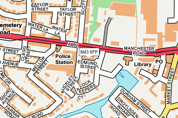 M43 6FP map - OS OpenMap – Local (Ordnance Survey)