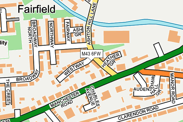 M43 6FW map - OS OpenMap – Local (Ordnance Survey)