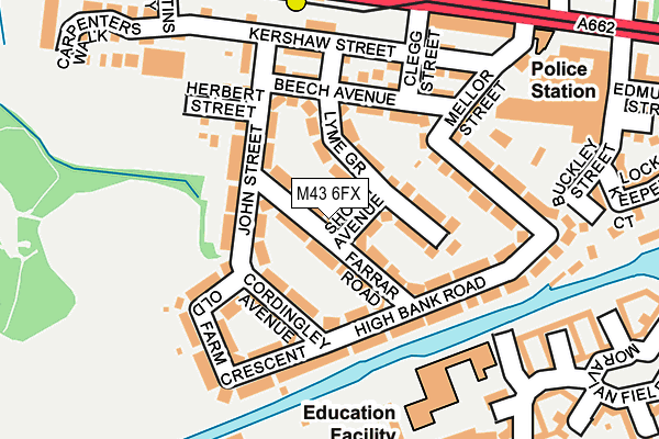 M43 6FX map - OS OpenMap – Local (Ordnance Survey)