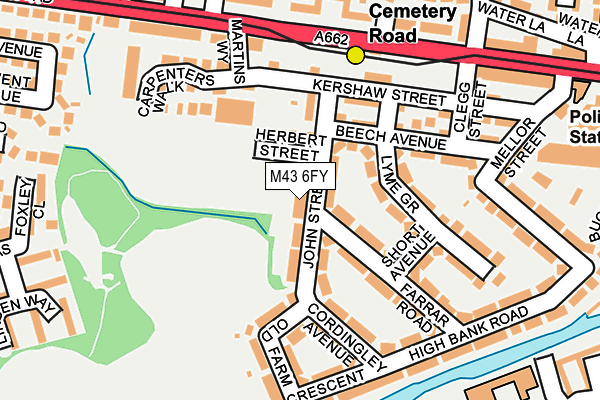 M43 6FY map - OS OpenMap – Local (Ordnance Survey)
