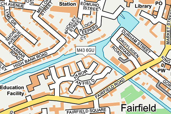 M43 6GU map - OS OpenMap – Local (Ordnance Survey)