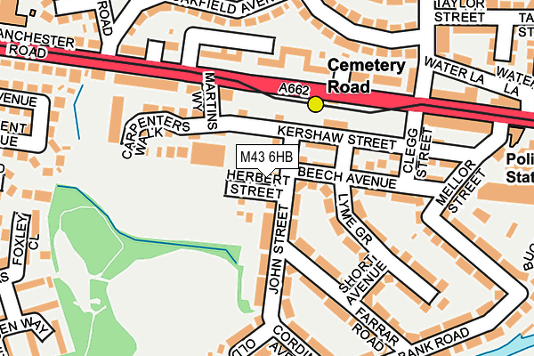 M43 6HB map - OS OpenMap – Local (Ordnance Survey)