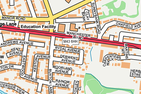 M43 6HH map - OS OpenMap – Local (Ordnance Survey)