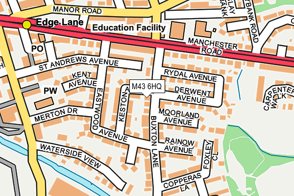 M43 6HQ map - OS OpenMap – Local (Ordnance Survey)