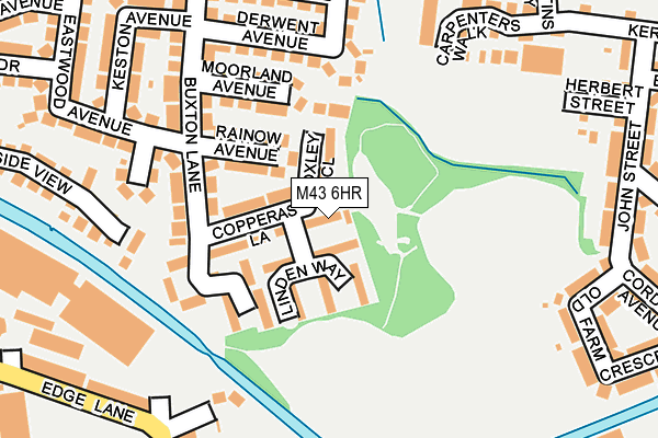 M43 6HR map - OS OpenMap – Local (Ordnance Survey)