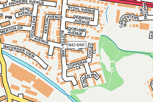 M43 6HW map - OS OpenMap – Local (Ordnance Survey)