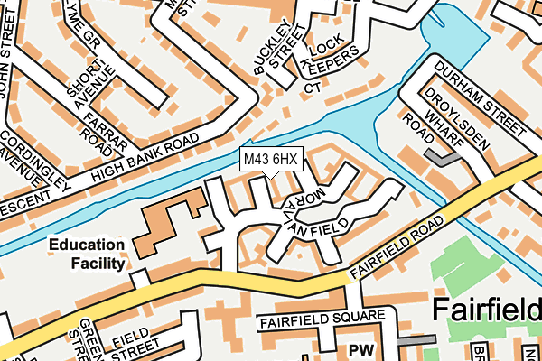 M43 6HX map - OS OpenMap – Local (Ordnance Survey)