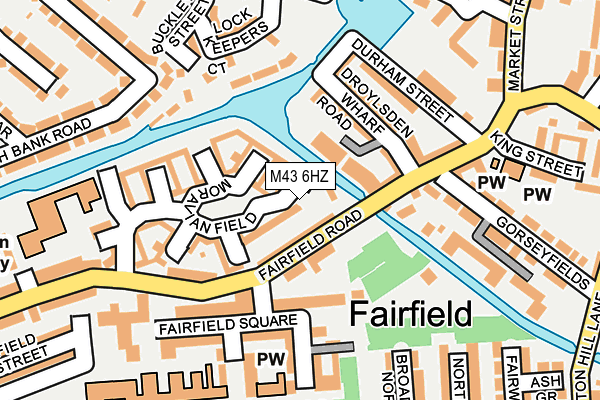 M43 6HZ map - OS OpenMap – Local (Ordnance Survey)