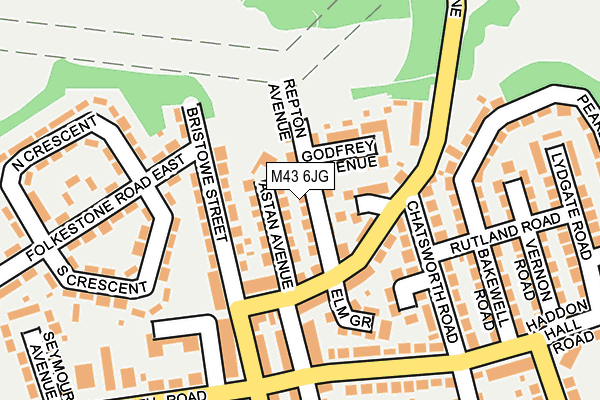 M43 6JG map - OS OpenMap – Local (Ordnance Survey)