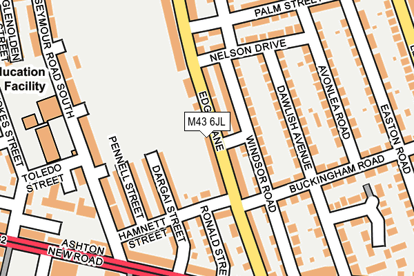 M43 6JL map - OS OpenMap – Local (Ordnance Survey)