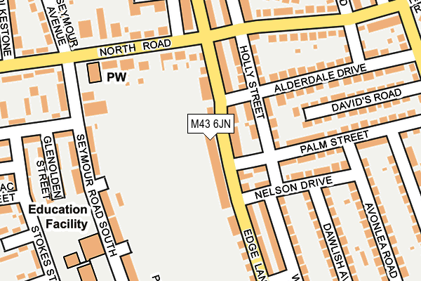 M43 6JN map - OS OpenMap – Local (Ordnance Survey)