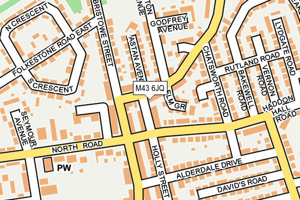 M43 6JQ map - OS OpenMap – Local (Ordnance Survey)