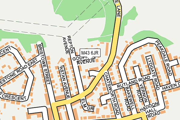 M43 6JR map - OS OpenMap – Local (Ordnance Survey)