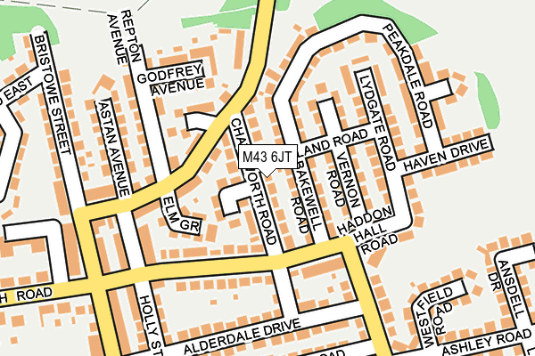 M43 6JT map - OS OpenMap – Local (Ordnance Survey)