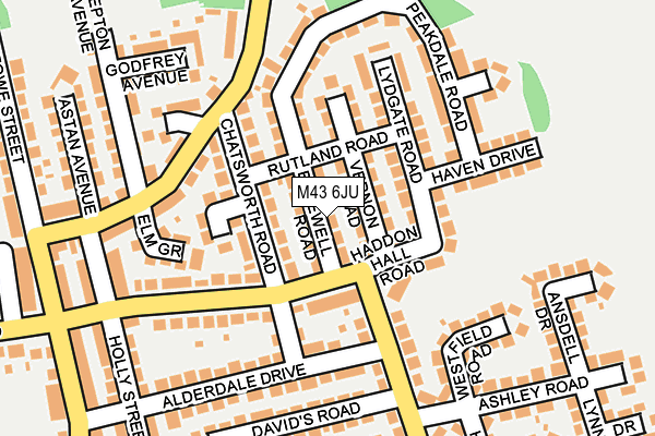 M43 6JU map - OS OpenMap – Local (Ordnance Survey)