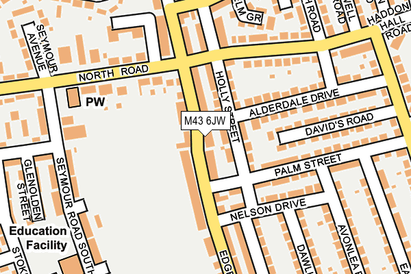 M43 6JW map - OS OpenMap – Local (Ordnance Survey)