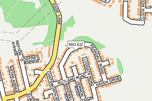 M43 6JZ map - OS OpenMap – Local (Ordnance Survey)