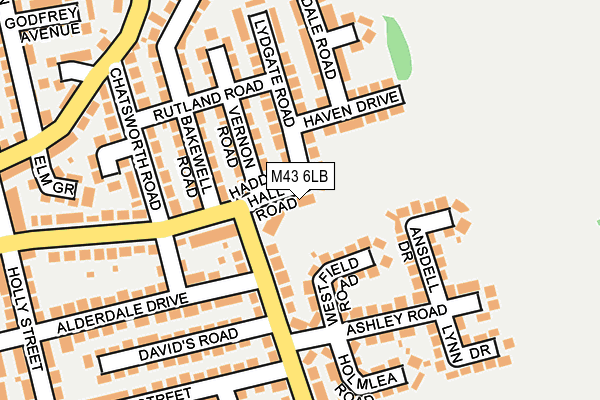 M43 6LB map - OS OpenMap – Local (Ordnance Survey)