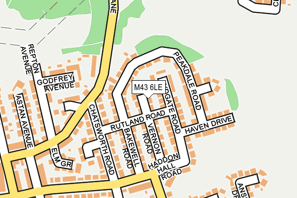 M43 6LE map - OS OpenMap – Local (Ordnance Survey)