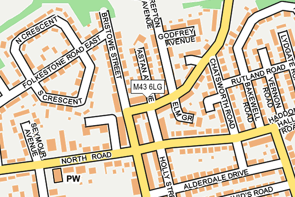 M43 6LG map - OS OpenMap – Local (Ordnance Survey)