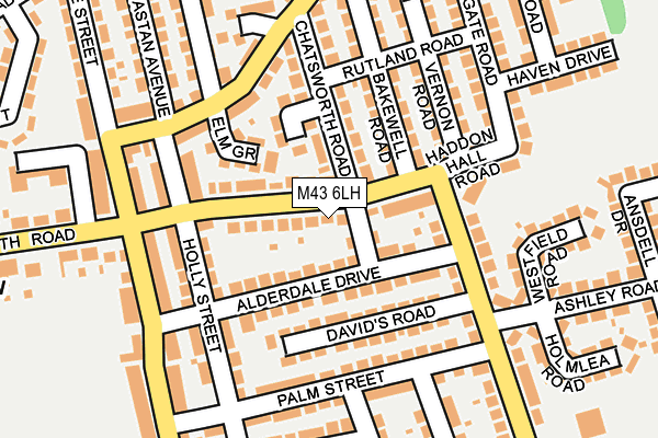 M43 6LH map - OS OpenMap – Local (Ordnance Survey)