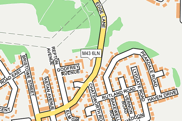 M43 6LN map - OS OpenMap – Local (Ordnance Survey)