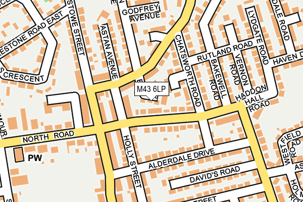 M43 6LP map - OS OpenMap – Local (Ordnance Survey)