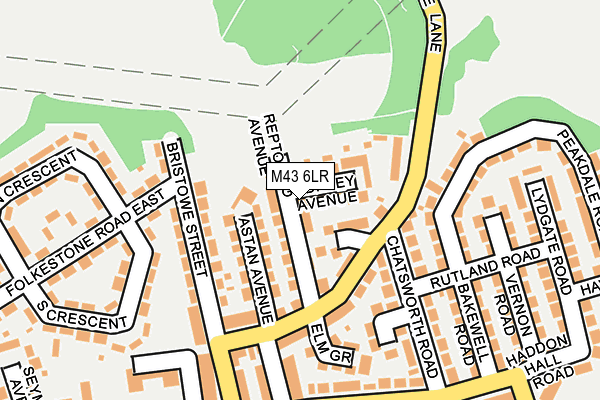 M43 6LR map - OS OpenMap – Local (Ordnance Survey)