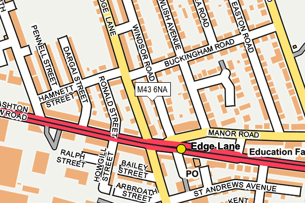 M43 6NA map - OS OpenMap – Local (Ordnance Survey)