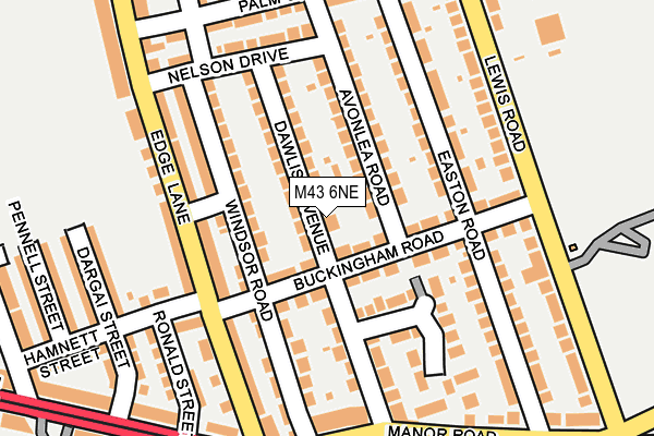 M43 6NE map - OS OpenMap – Local (Ordnance Survey)