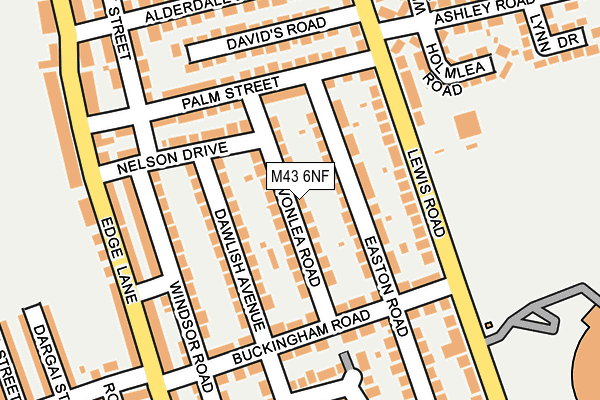 M43 6NF map - OS OpenMap – Local (Ordnance Survey)