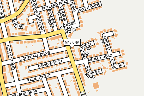 M43 6NP map - OS OpenMap – Local (Ordnance Survey)