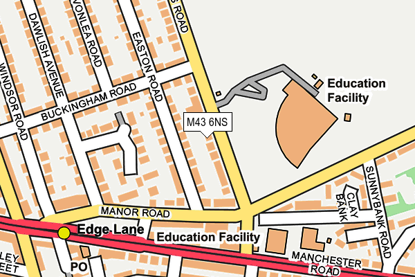 M43 6NS map - OS OpenMap – Local (Ordnance Survey)